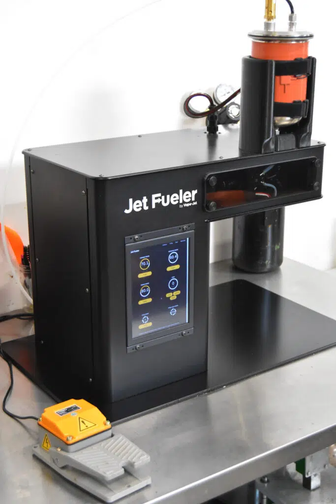 Jet Fueler semi-automated vape cartridge filling machine