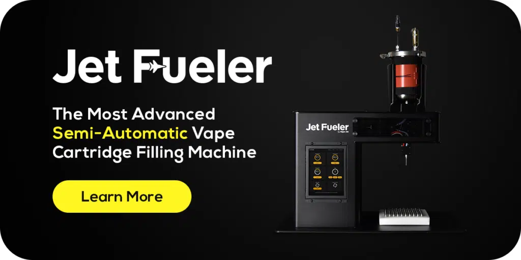 Jet Fueler 2.0 The Most Advanced Semi-Automatic Vape Cartridge Filling Machine - Click to Learn More