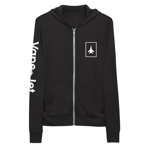 Vape-Jet Black Zip Hoodie