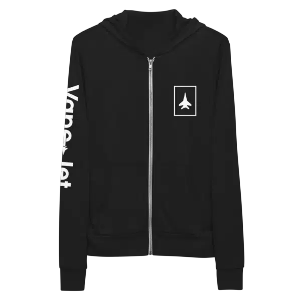 Vape-Jet Black Zip Hoodie
