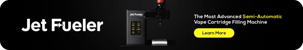 Jet Fueler 2.0 The Most Advanced Semi-Automatic Vape Cartridge Filling Machine - Click to Learn More